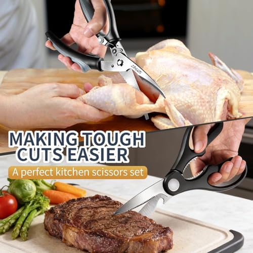 Kitchen Scissors Set, 2 Pack Heavy Duty Poultry Shears