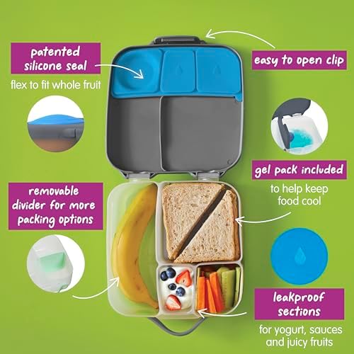 Lunch Box, 8.5 Cup Bento Box for All Ages, Snack Box, Food Containers