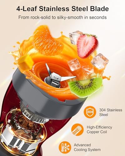 10-Piece Portable Personal Blender, 650W Smoothie Blenders - Image 2