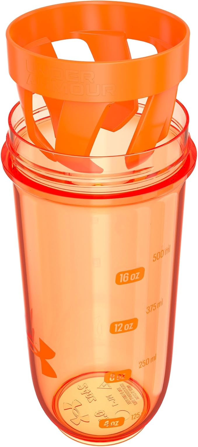 Under Armour UA 24oz Clarity Shaker Bottle Blaze Orange/Blaze Orange OSFA