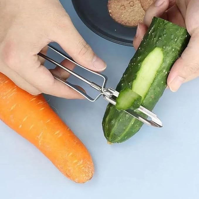 2Pcs Stainless Steel Rotary Peeler Multi-function Peeling Knife,potato Carrot Hand Peeler Food Fruit Vegetable Cutter Kitchen Tools,Home Kitchen Outdoor Peelers Kitchen Utensils and Gadgets