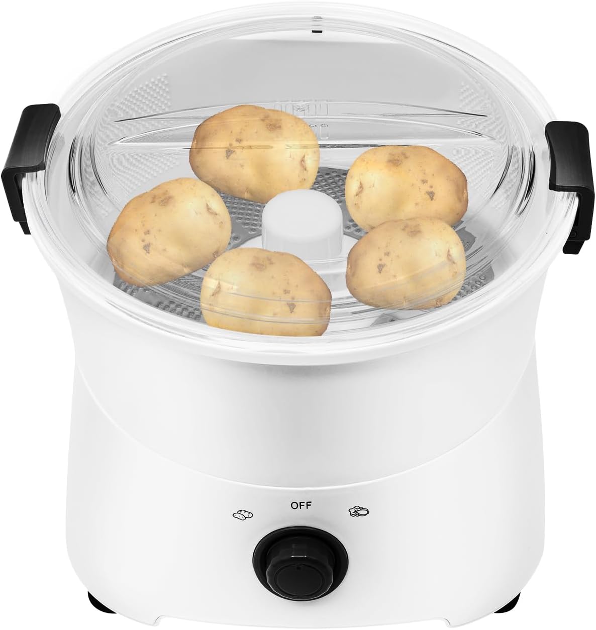 Electric Potato Peeler, 85W Commercial Electric Potato Peeler Machine w/Anti-slip Pads, Automatic Peeler, One-button Drive Automatic Peeler Spinner Machine w/ 1.76 Lbs Potatoes and 0.77lbs Vegetables
