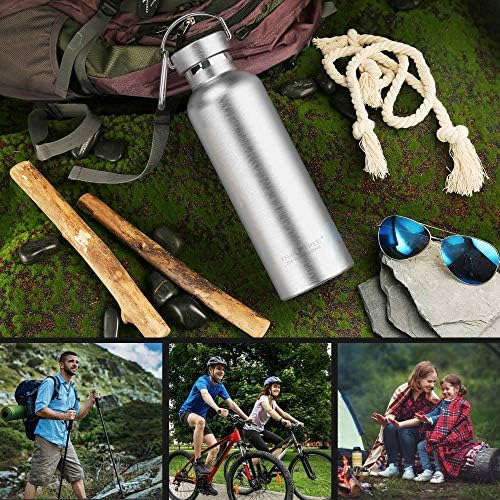 26OZ Vacuum Insulated Stainless Steel Water Bottle, Double Wall Wide Mouth Lids Keeps beverage Hot or Cold Sweat Proof