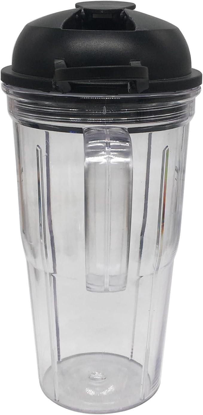 Replacement Juicer personal jar 24oz handle cup with to go lid,Compatible with nutribullet Ultra Plus+ Compact Kitchen System：NB50550AK/NB20550/NB30500MC/Ultra （NB50500IN）/Ultra Deluxe（NB80500）
