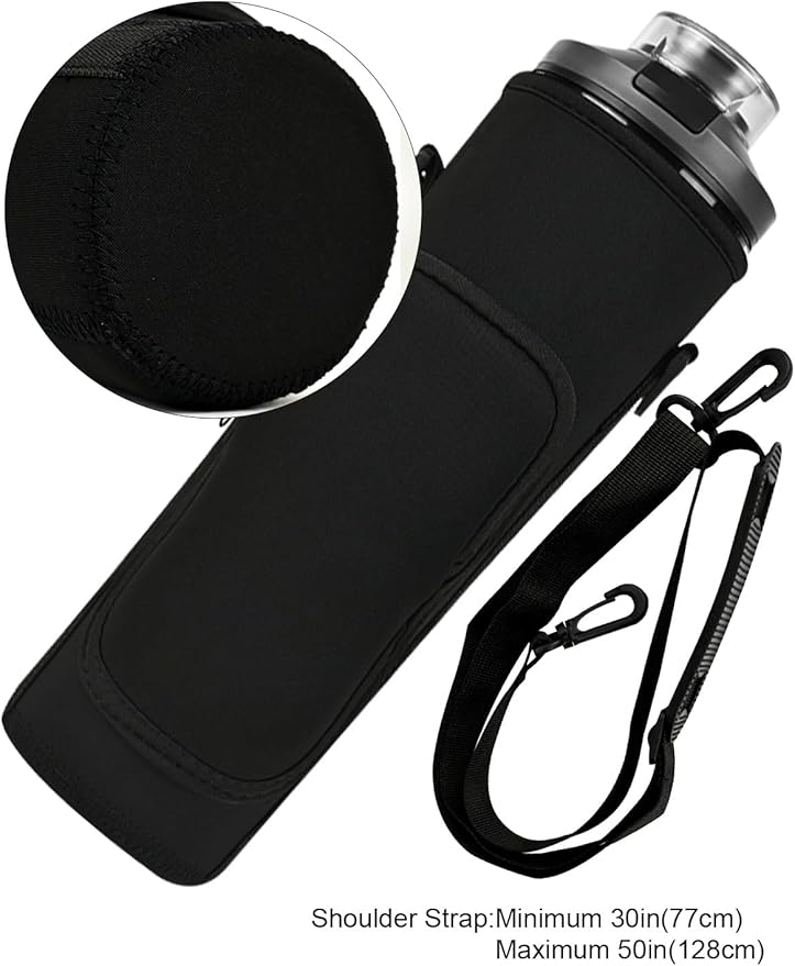 Blender Storage Sleeve Blender Travel Bag for Ninja Blast Max Portable Blender BC251NV/BC251GY/BC251MT/BC251PK/BC251LD/BC251IV with Shoulder Strap and Accessory Pocket (Black)