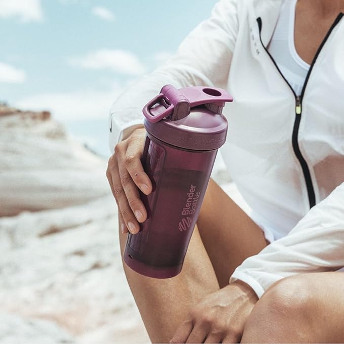 BlenderBottle Classic V2 Shaker Bottle Perfect for Protein Shakes and Pre Workout, 28-Ounce, Plum