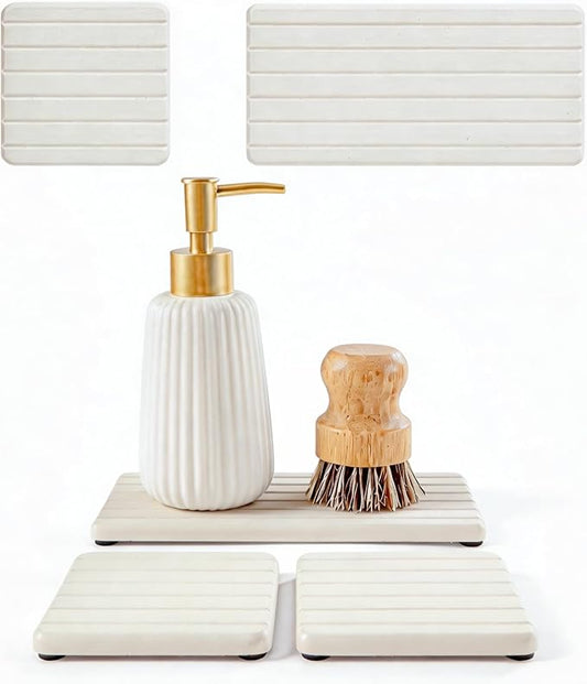 Diatomaceous Earth Sink Organizer Tray Set