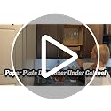 10-inch Paper Plate Dispenser Under Cabinet, Bamboo Paper Plate Holders, Kitchen Counter Vertical Plate Dispensers Holders Countertop Caddy(For 10-inch Plates, Bamboo)