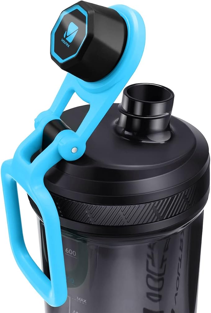 VOLTRX Shaker Bottle, Gallium USB C Rechargeable Electric Protein Shake Mixer, Shaker Cups for Protein Shakes and Meal Replacement Shakes, BPA Free, Made with Tritan, 20oz