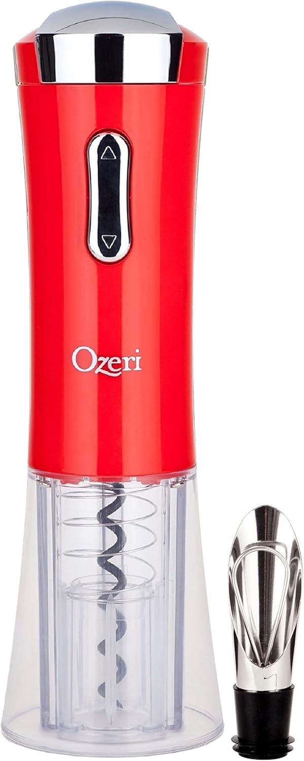 Nouveaux II Electric Wine Opener with Foil Cutter, Wine Pourer and Stopper