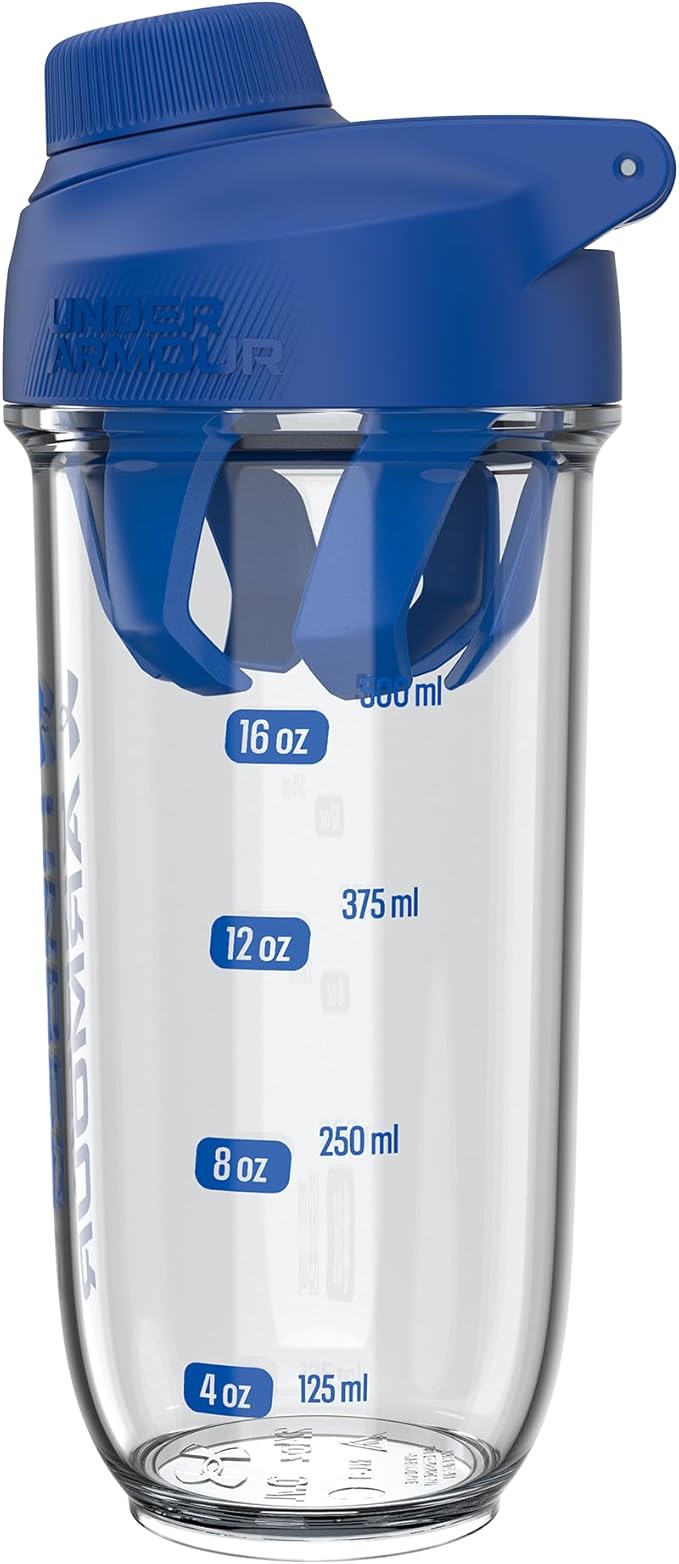 Under Armour UA 24oz Clarity Shaker Bottle Clear/Team Royal OSFA