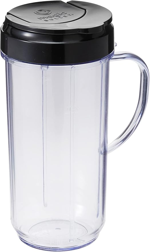 Magic Bullet 22 Ounce Travel Mug with Flip Top Lid, Black
