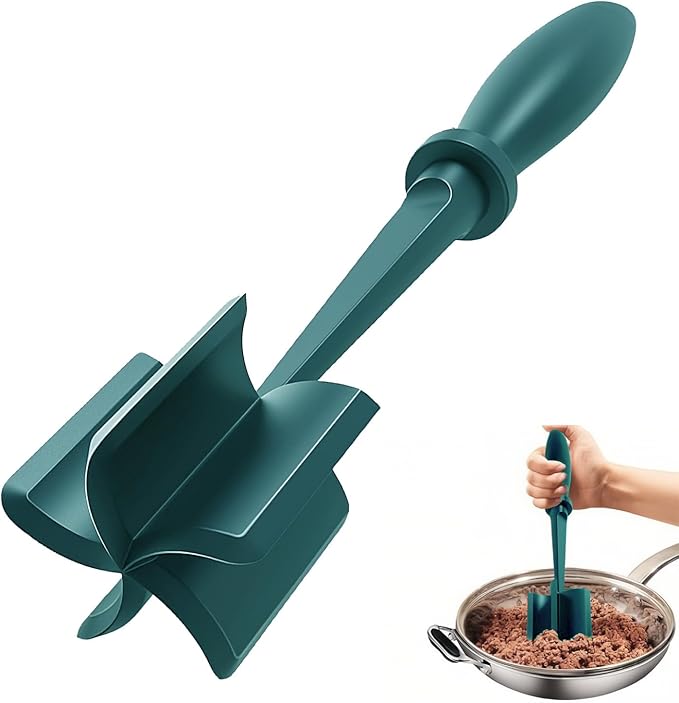 Meat Chopper,Ground Beef Meat Masher,Ground Beef Chopper Tool,Hamburger Smasher Tool,Plastic Meat Spatula Chopper,Meat Separator Kitchen Tool for Food Potato Bean