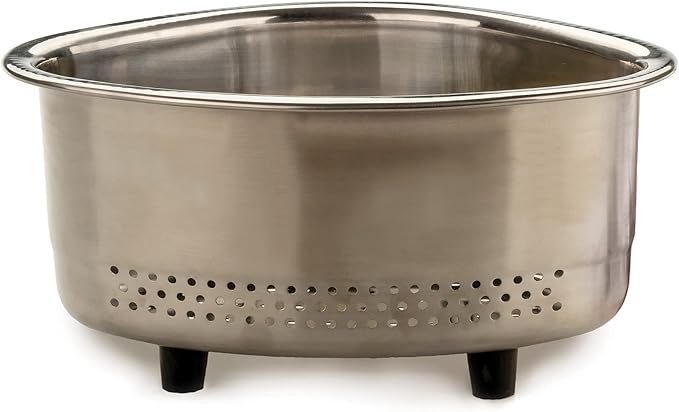 RSVP International Endurance Kitchen Collection Colander Strainer, Corner Basket, Pierced Stainless Steel