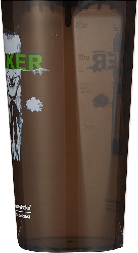 Smartshake Lite Justice League Protein Shaker Bottle 800ml – DC Comics Water Bottle, Leakproof BPA Free Gym Shaker Bottle for Protein Shakes And Protein Powder - Joker Logo