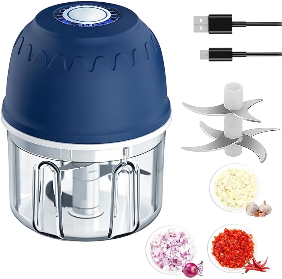 Electric Garlic Chopper, Mini Food Processor, 300ML