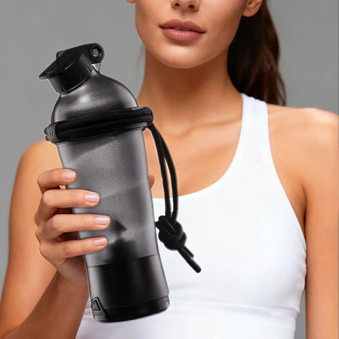 Electric Protein Shaker Bottle, 18.6 oz Blender Bottles For Protein Mixes, | Tritan | BPA Free| Portable Mixer Cup, Rechargeable Shake Cups And Meal Replacement Shakes(Black)