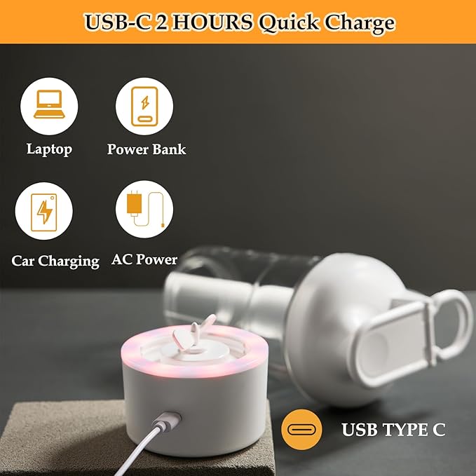 JOTER & LIBEAR Electric Protein Shaker Bottle, USB Rechargeable Pulse Protein Shake Mixer, Shaker Bottles for Protein Mixes and Meal Replacement Shakes, BPA Free, Waterproof, 25 oz (Pink)