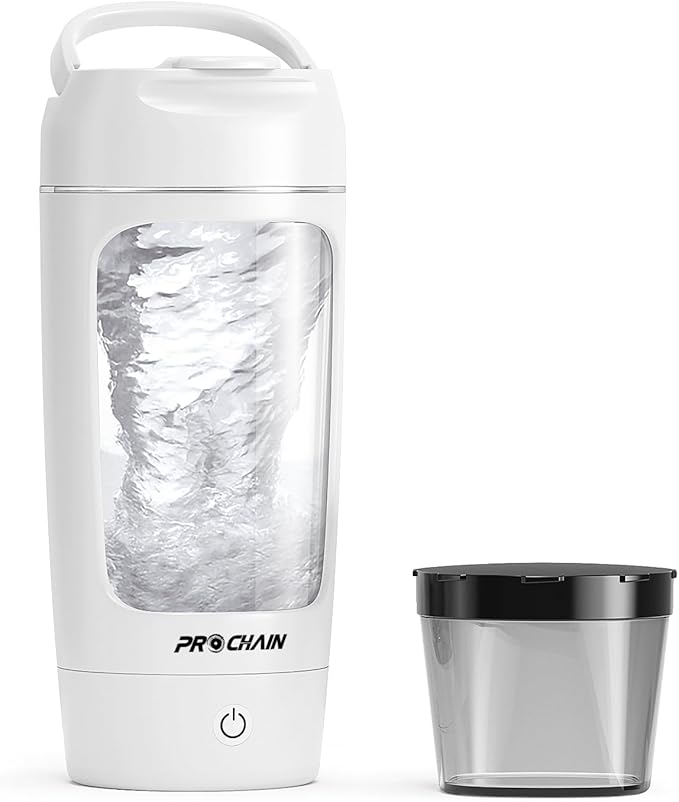 PROCHAIN Electric Protein Shaker Bottle, Shaker Cups for Protein Shakes, Portable Mixer Cup for Sports Nutrition, BPA-Free Tritan, 22oz