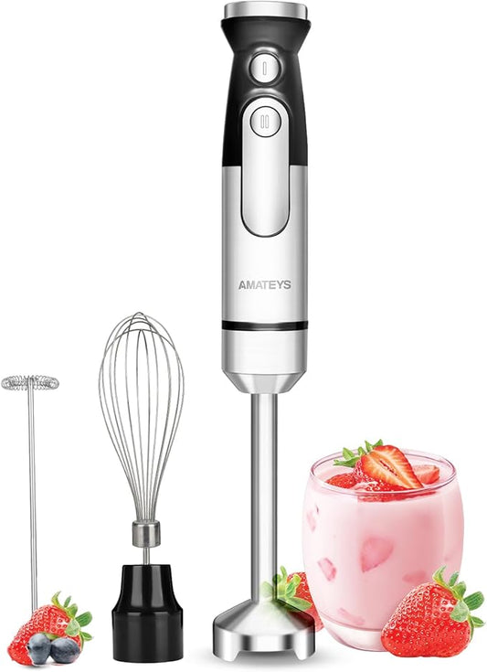 Immersion Blender Handheld, 700W Hand Mixer Infinitely Variable Speeds