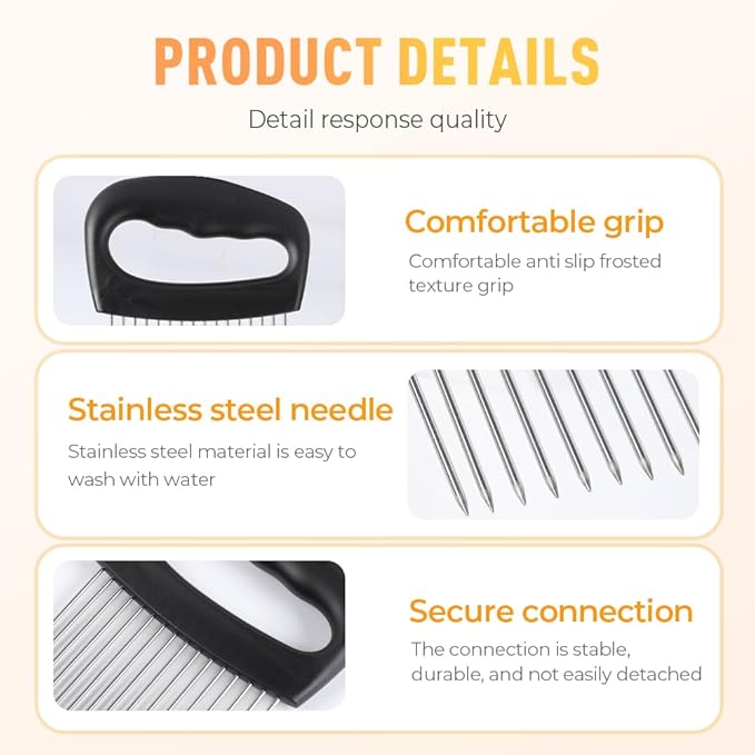 Onion Holder for Slicing, Stainless Steel Onion Slicer Holder, 2025 New Upgraded Tamato Slicer Vegetable Cutter Kitchen Gadeget Chopper Assistant Tool for Potato Lemon Fruit and Meat (2pcs)