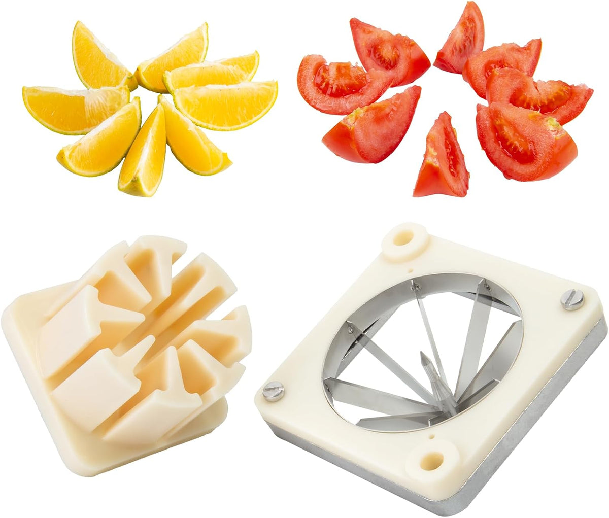 Wedge Blade Multi-model universal Stainless Steel Replacement 8 Wedge Chopper Blade & Pusher Block Set For Commercial Fruit Vegetable Cutter Interchangeable Blade (8 Wedge)