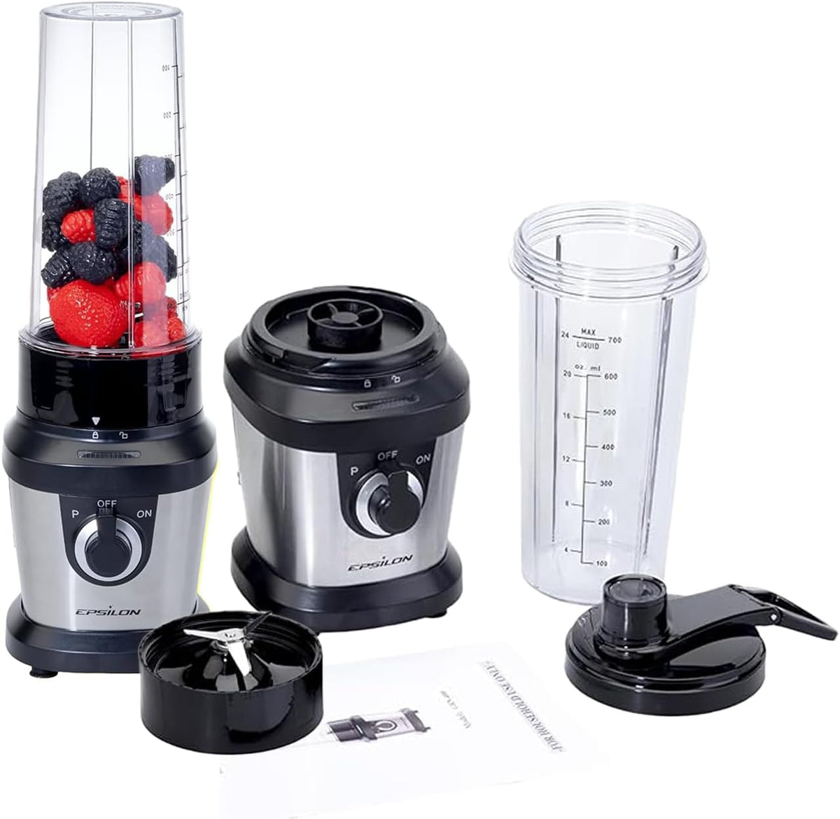 Portable blender for Shakes and Smoothies – 400W Personal Blender with 24oz Portable Bottle, Electric Personal Blender Bottle with 4-Blade Assembly, Travel-Friendly and BPA-Free