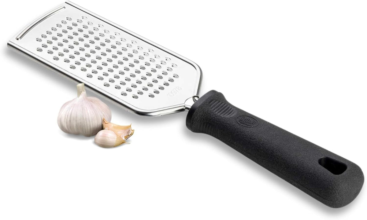 10978 Grater, Small Holes Stainless Steel Handheld Grater, Ergonomic Non-Slip Handle, PerfectGrip Utensil, Dishwasher Safe, 2.25" x 1" x 9.5", Silver