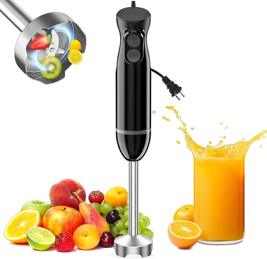 Hand Blender, Immersion Blender with 2 Mixing Speed, Baby Food