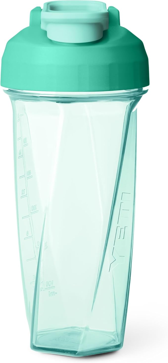 YETI Yonder Helimix Vortex Blender Shaker Bottle Holds up to 27oz | No Blending Ball or Whisk | USA Made | Portable Pre Workout Whey Protein Drink Shaker Cup | Dishwasher Safe, Seafoam