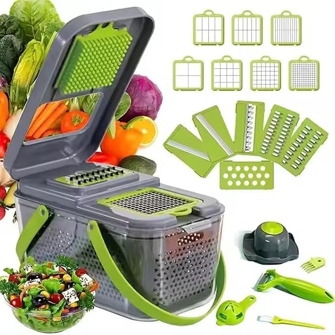 22-in-1 Vegetable Chopper & Slicer with Container by Unknown