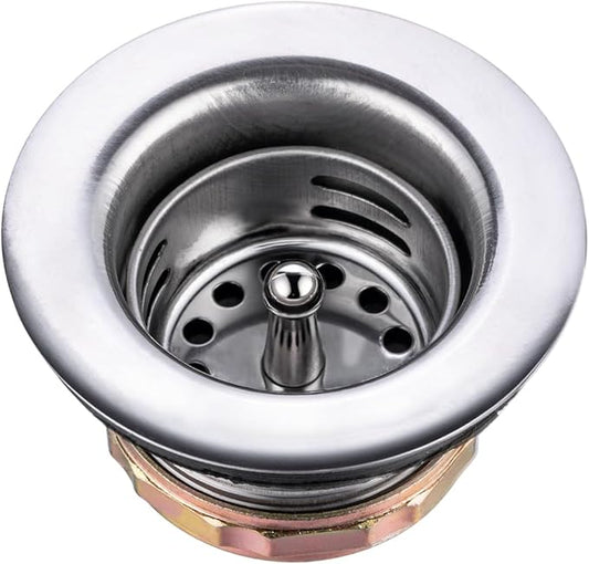 2" Stainless Steel RV Sink Drain Strainer Basket, Prep Bar Sink Drain Assembly, Small Drain Fits 2-Inch Openings