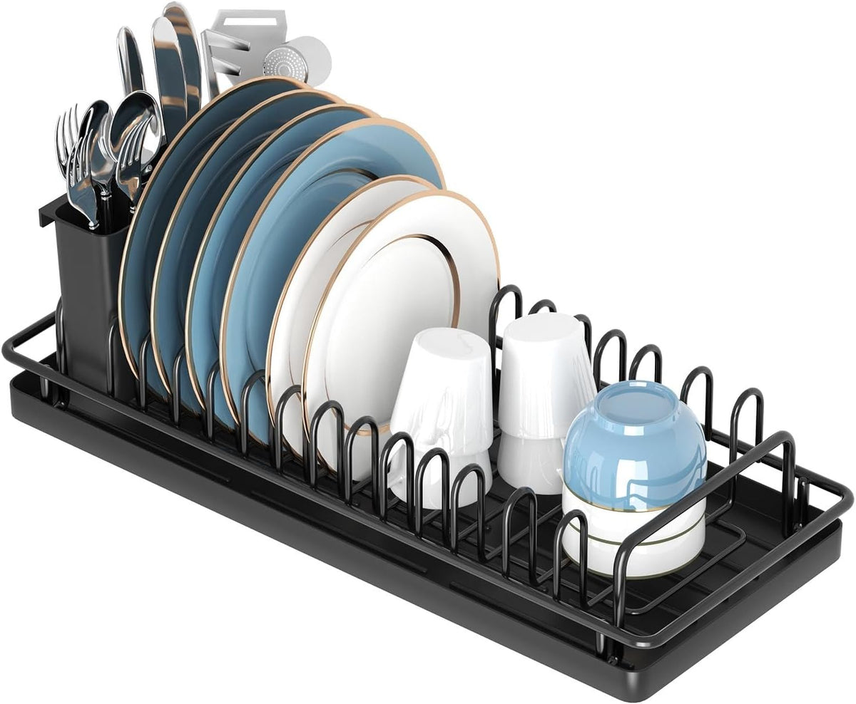 Compact Small Dish Drying Rack, RV Dish Rack for Kitchen Counter