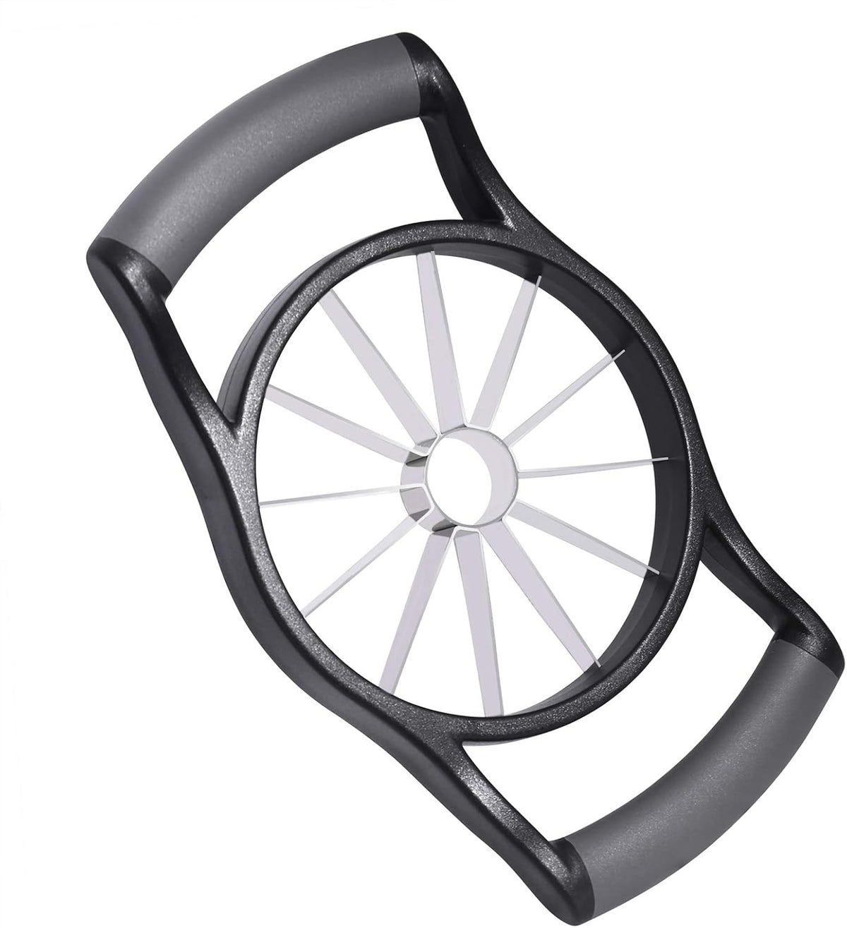 Newness Apple Slicer, [Upgraded] 12-Slice Apple Slicer and Corer, Heavy Duty Stainless Steel Apple Cutter, Divider, Wedger with Ultra-Sharp Blade & Ergonomic Grip Handle for Pears and More