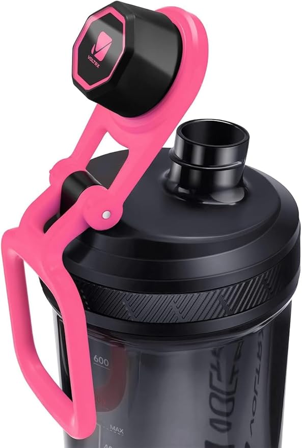 VOLTRX Shaker Bottle, Gallium USB C Rechargeable Electric Protein Shake Mixer, Shaker Cups for Protein Shakes and Meal Replacement Shakes, BPA Free, Made with Tritan, 20oz