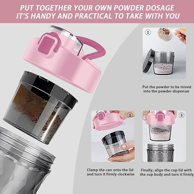 PROCHAIN Electric Protein Shaker Bottle, Protein Shakes Mixer, Portable Pre Workout Self Mixing Cup, Made with BPA-Free Tritan, 22oz