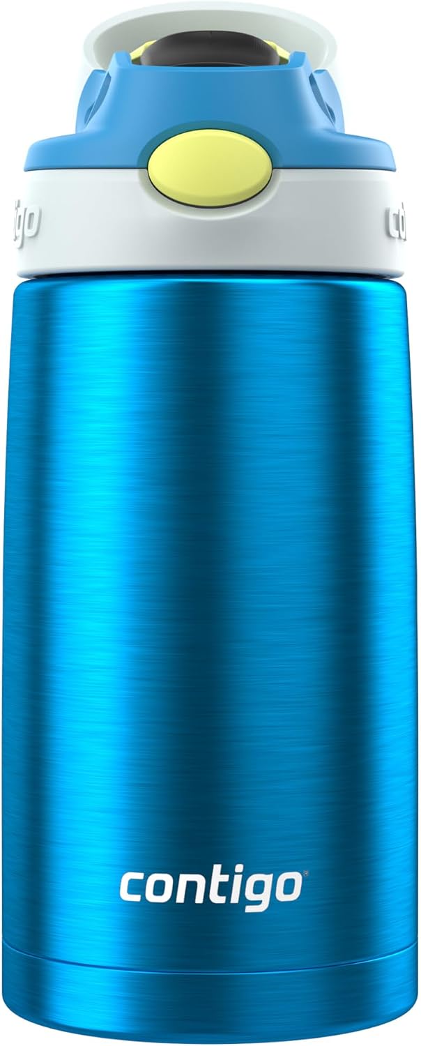 Autospout Water Bottle with Straw, Blue Poppy/Glacier, 13oz
