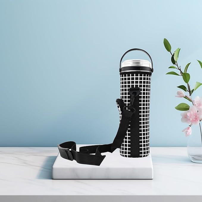 AF-WAN Portable Blender Carry Storage Bag sleeve with Shoulder Strap for Ninja BC151NV/BC51NV/BC151BK/BC151CR/BC151EM/BC151PR/BC151WH 18oz Blast Portable Blender (Black White)
