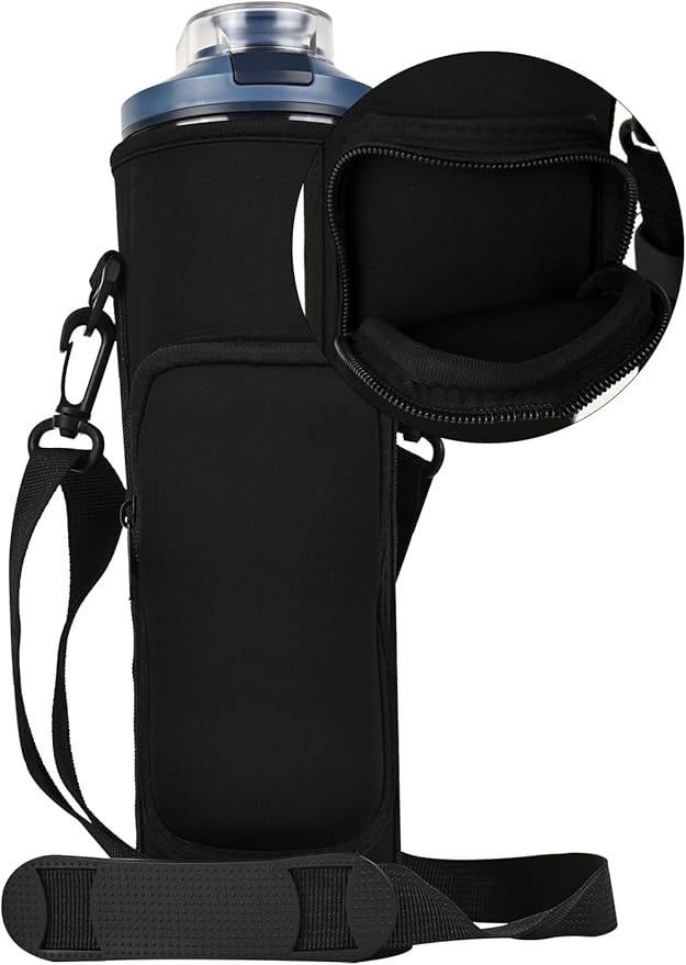 Blender Storage Sleeve Blender Travel Bag for Ninja Blast Max Portable Blender BC251NV/BC251GY/BC251MT/BC251PK/BC251LD/BC251IV with Shoulder Strap and Accessory Pocket (Black)