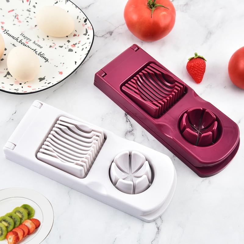 Classic Egg Slicer with Stainless Steel Wire Uniform Slicing 2 Slice Modes Boiled Egg Peeler For Boiled Eggs Strawberries Mushrooms Home Kitchen Cooking Tool Compact - Image 7