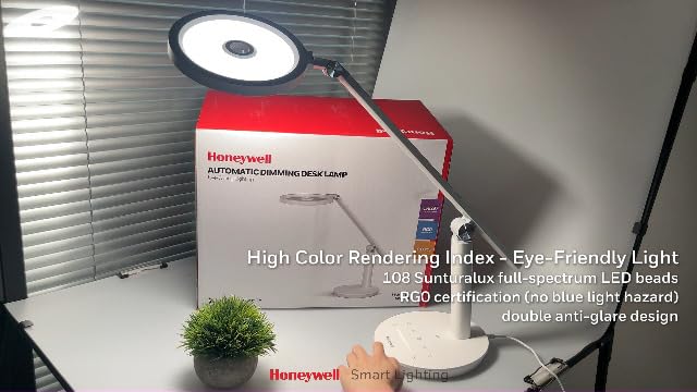 H6 Desk Lamp for Home Office, Dimmable Reading Table Light, Gray
