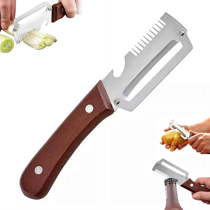 Vegetable Peeler, 2026 Upgrade Multifunctional Stainless Steel Peeler,Vegetable Peeler for Kitchen, Kitchen Gadgets Tool, 3-1,Suitable for Peeling Fruits and Shredding Scallions