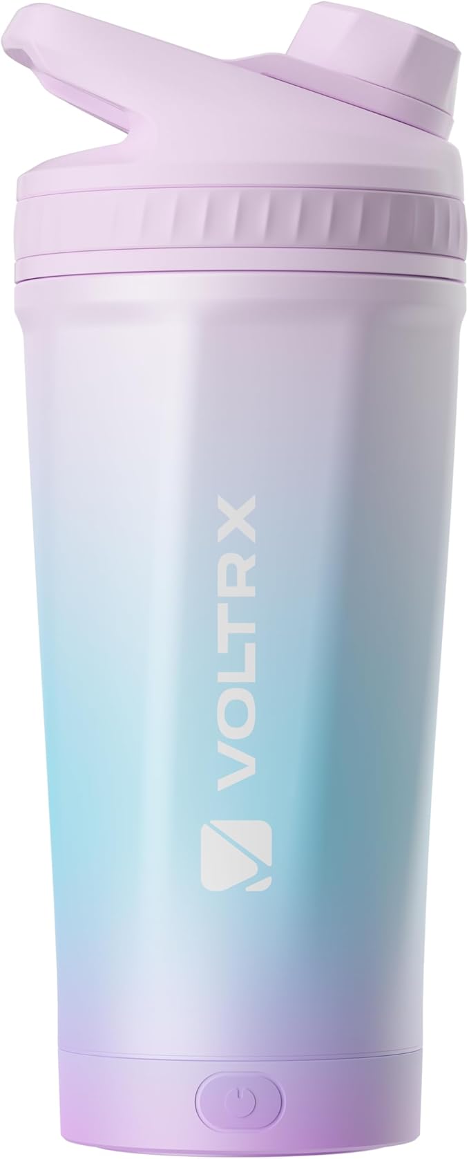 VOLTRX ChillMix Shaker Bottle Insulated Stainless Steel - USB C Rechargeable Electric Protein Shake Mixer, Shaker Cups for Protein Shakes and Meal Replacement, Aurora Fade, 16 oz