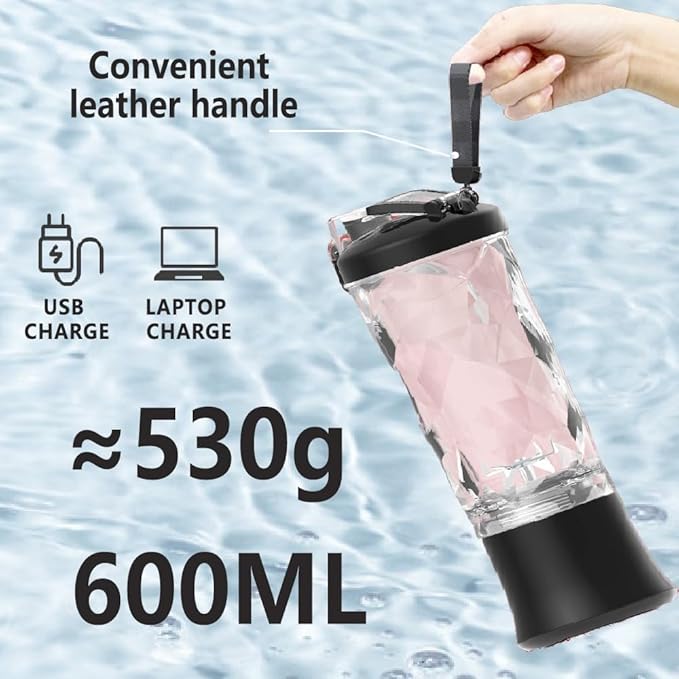 Personal Blender with 20oz Traveling Cup, Portable Blender for Shakes and Smoothies, Cordless Personal Blenders Self Cleaning, USB-C Rechargeable Licuadora Portatil for Home, Gym, Office