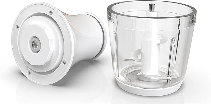 TAYAMA 2.5 Cup White 200W Mini Chopper 4-Layer Blade Food Processor, Medium