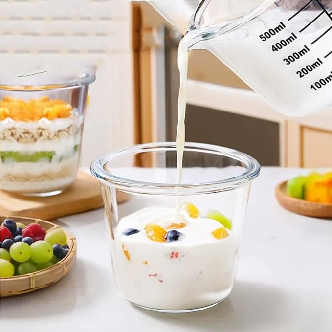 3 Cup Round Glass Food Containers With Airtight Lids, BPA-Free 23oz Round Glass Soup Storage Container Set,Food bowls for Leftover, Microwave, Dishwasher, Fridge and Freezer Safe