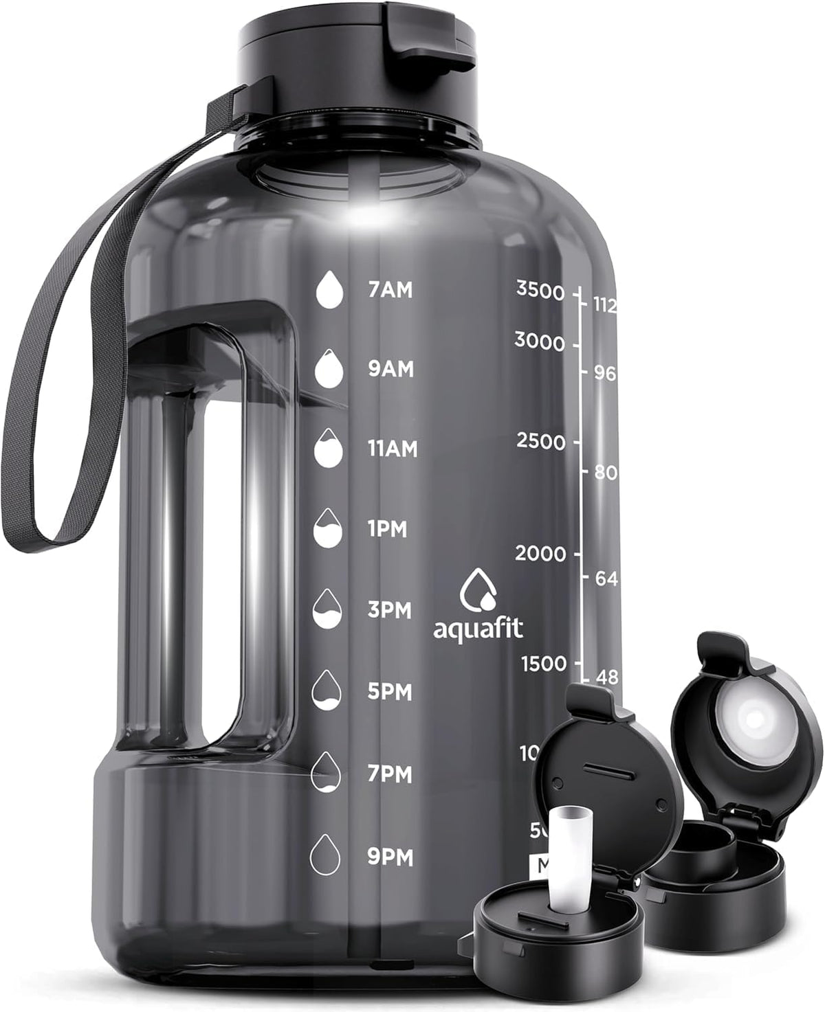 1 Gallon Water Bottle with Time Marker