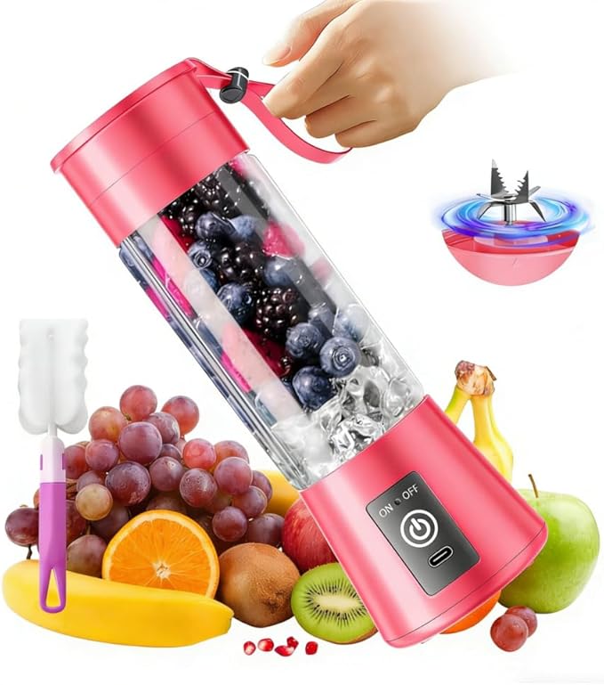 Portable Blender for Smoothie & Shakes - Upgraded Rechargeable Personal Size Blender, 380ml BPA Free Juice Cup & High Speed of 20,000 Rpm, Suit for Sports/Office/Home/Travel