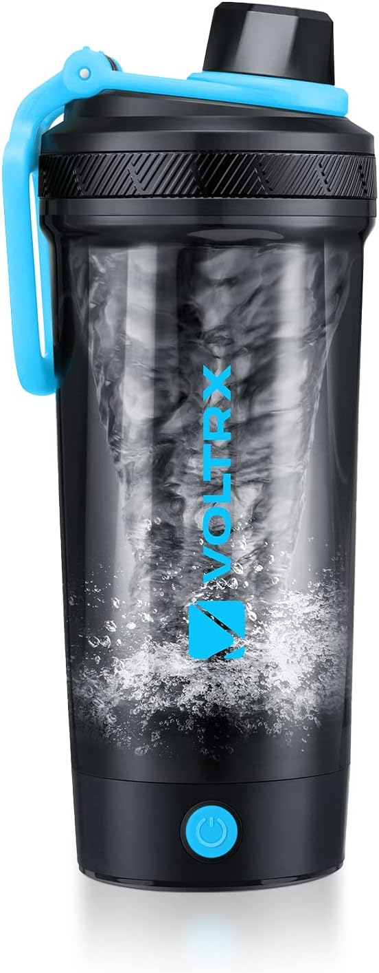 VOLTRX Shaker Bottle, Gallium USB C Rechargeable Electric Protein Shake Mixer, Shaker Cups for Protein Shakes and Meal Replacement Shakes, BPA Free, Made with Tritan, 20oz