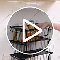 4 Pcs Stackable Wire Baskets Pantry Organizers and Storage Bins,Black
